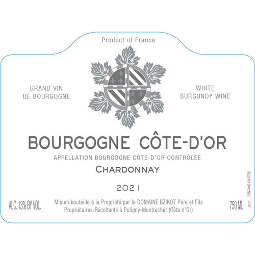 Bourgogne Côte D'Or Chardonnay, Domaine Bzikot Père et Fils 2021