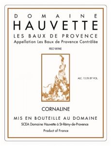 Domaine Hauvette Rouge Cornaline, Les Baux de Provence 2017