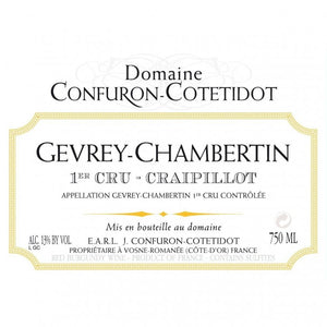 Gevrey-Chambertin 1er Cru Craipillot, Domaine Confuron-Cotetidot 2017