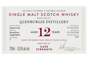 Glenburgie 12 Y.O. 2012, A.D. Rattray Cask Collection 53%