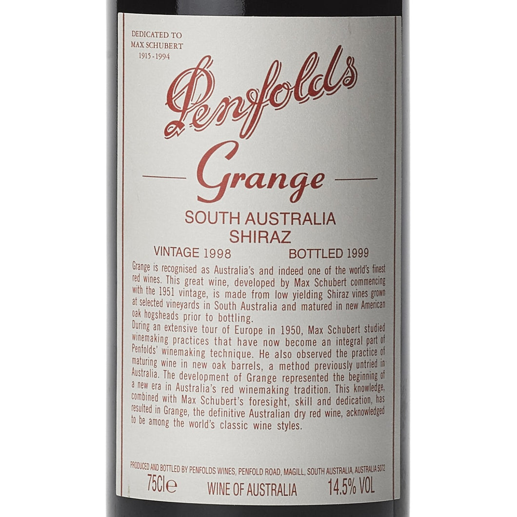 Penfolds Grange, South Australia Shiraz 1998