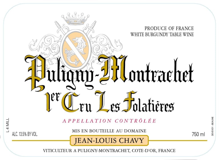 Puligny-Montrachet Les Folatières, Domaine Jean-Louis Chavy 2022