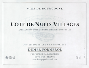 Côtes de Nuits Villages, Didier Fornerol 2015 MAGNUM