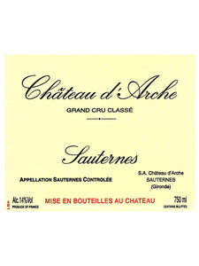 2001 Château D' Arche, Sauternes Grand Cru Classé HALF