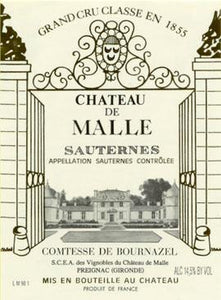 2001 Château de Malle, Sauternes Grand Cru Classé 1855 MAGNUM