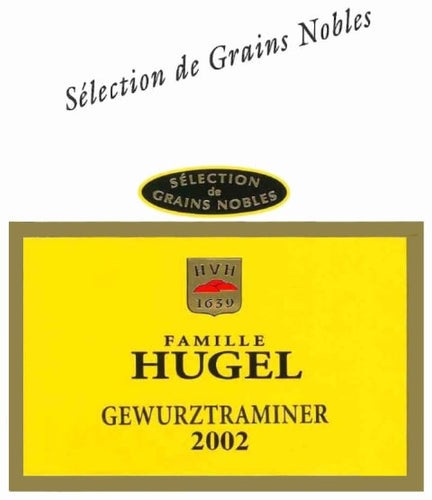 Hugel Sélection de Grains Nobles, Gewürztraminer 2002 HALVES