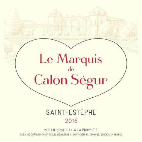 2016 Le Marquis de Calon Ségur, Saint-Estèphe