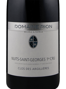 Nuits - Saint - Georges 1er Cru Clos des Argillières, Domaine Rion 2010
