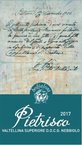 Pietrisco Valtellina Superiore D.O.C.G. Nebbiolo, Azienda Agricola Boffalora 2017