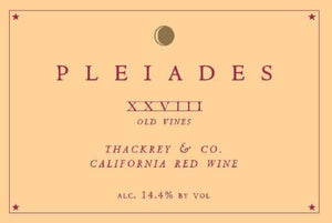 Pleiades XXIX Old Vines, Thackrey & Co. California Red Wine Non Vintage