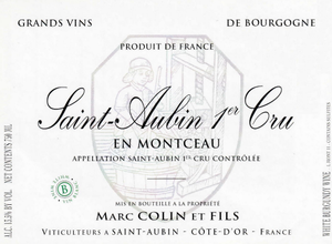 Saint - Aubin 1er Cru Blanc En Montceau, Marc Colin et Fils 2015